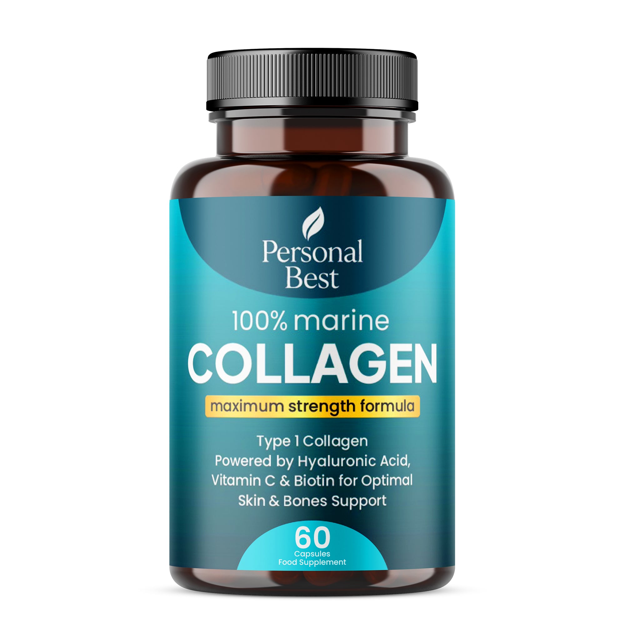 Marine collagen type 1 capsules with hyaluronic acid by Personal Best