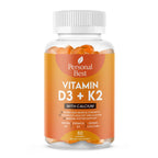 Vitamin D3 K2 calcium gummies for bone support by Personal Best
