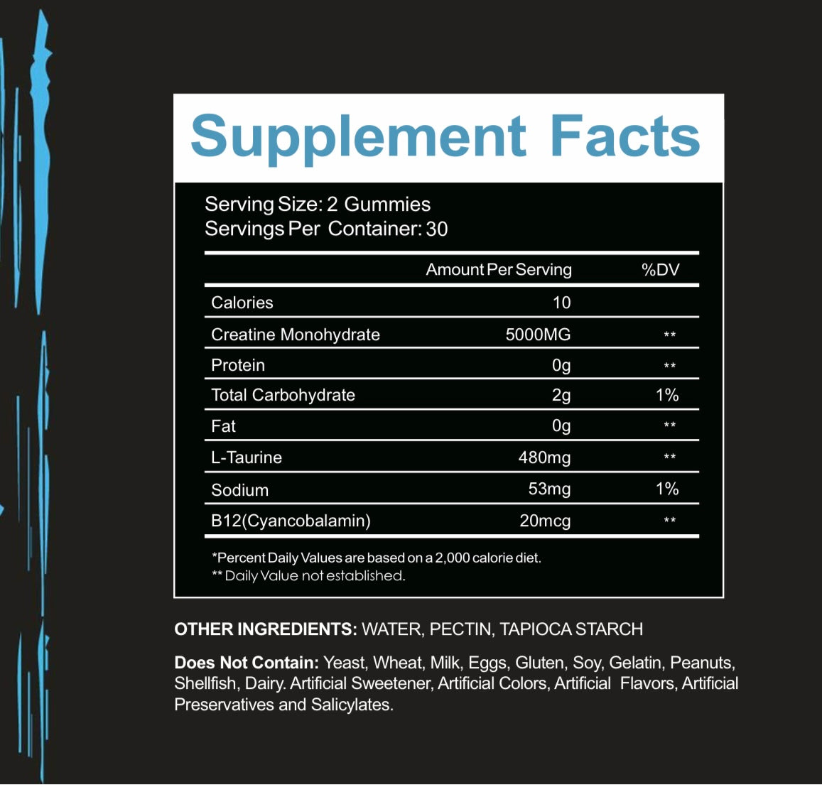 Creatine monohydrate gummies 5000mg by Personal Best